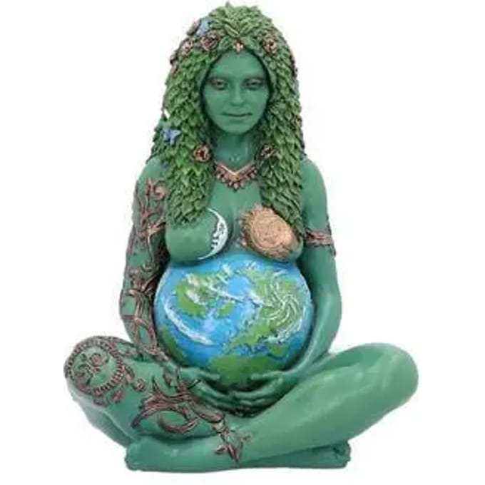 Nemesis Now Beeld/figuur - Mother Earth - Etherische Moeder Aarde - Gaia - Art Beeldje - handbeschilderd - 17,5cm - Multicolor