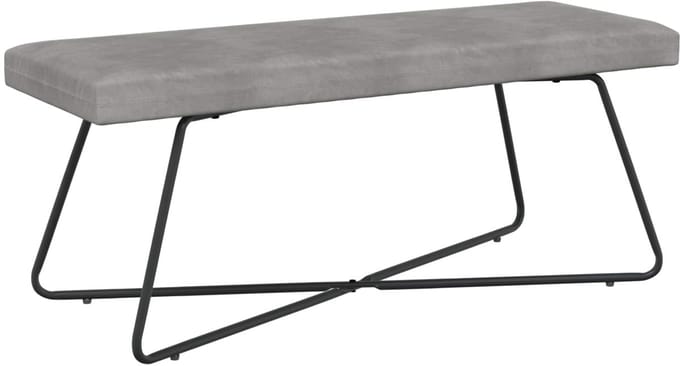 vidaXL - Bank - Lichtgrijs - 110 - x - 40 - x - 45 - cm - fluweel