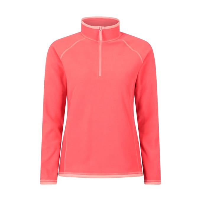 Mountain Warehouse Dames/Dames Montana Half Zip Fleece Top (Helder Roze)