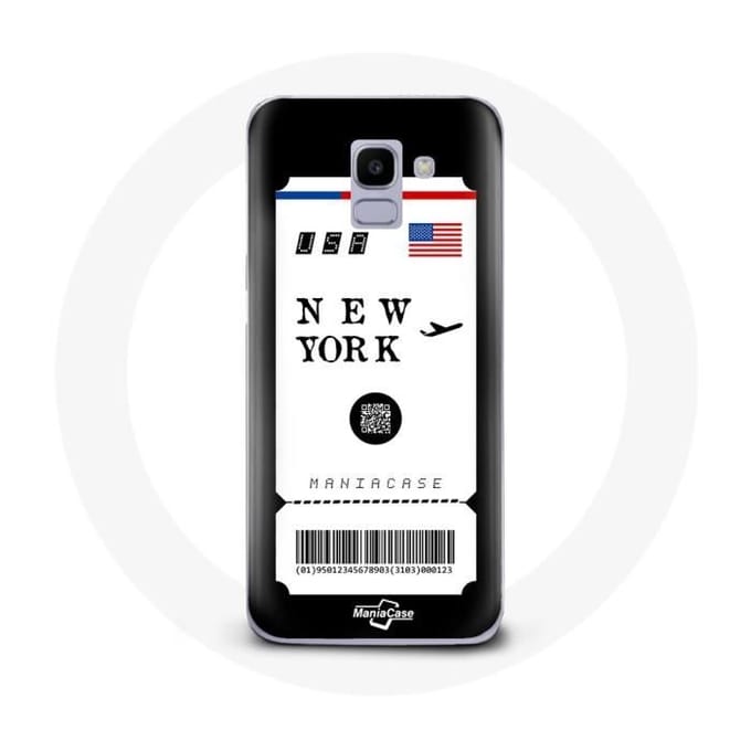 Coque pour Samsung Galaxy A8 2018 Billet d'avion New York