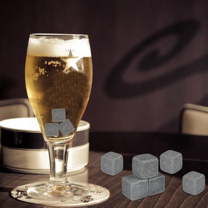 Glace En Pierre Glaçons Pierres Whisky Pack De 9Pcs Whisky Chilling Stone Glaçons Boissons Vin Bière Cooler Barware