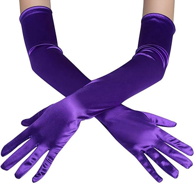 Satin Elastische Cosplay Handschoenen voor Halloween, Bruiloft en Avondfeesten voor Dames