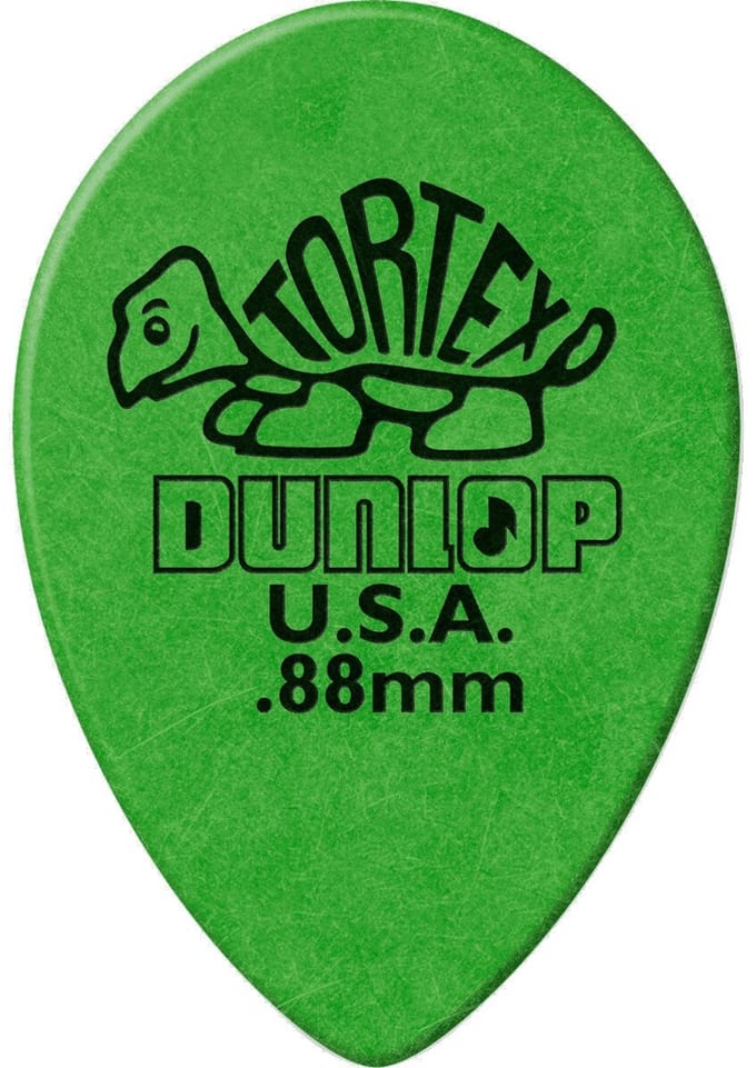 Jim Dunlop Tortex - Plectrums - Small Teardrop - 0,88 mm - Refill Zak 36 Stuks