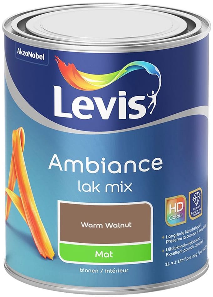 Levis - Ambiance Lak Mat Mix - Warm Walnut - Mengverf - 1 L