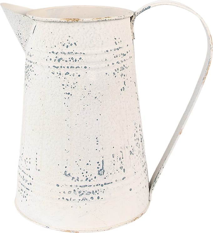 Clayre & Eef Decoratie Kan 22x14x21 cm Beige IJzer