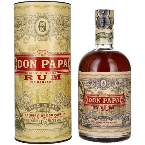 Don Papa 7 Years Old Single Island Rum 40% Vol. 0,7l in geschenkverpakking