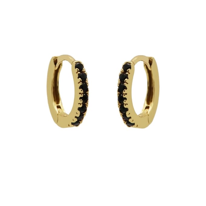 Karma Oorringen strass goud Zwart