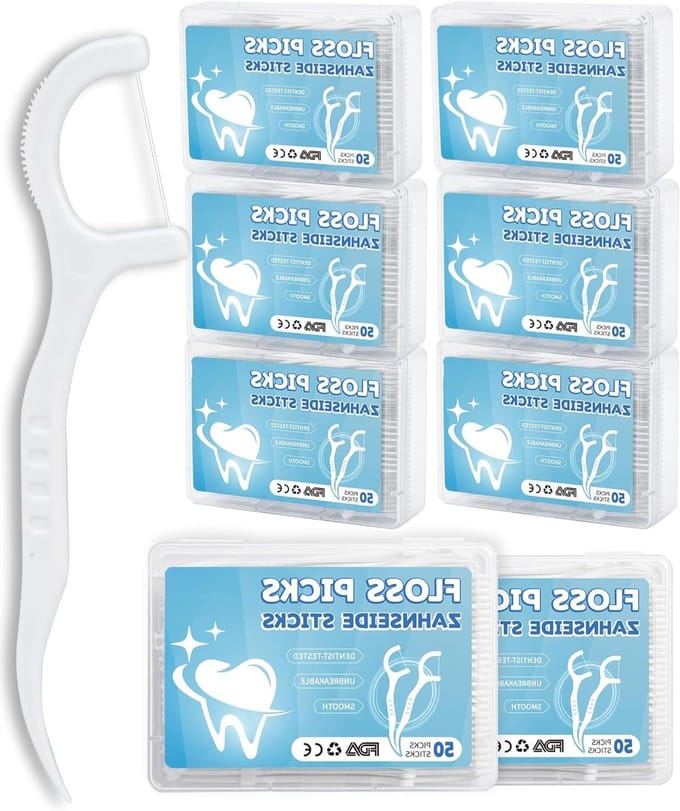Tandenstokers - Flossers - Mondhygiëne - Scheurvast - 400 stuks - Wit