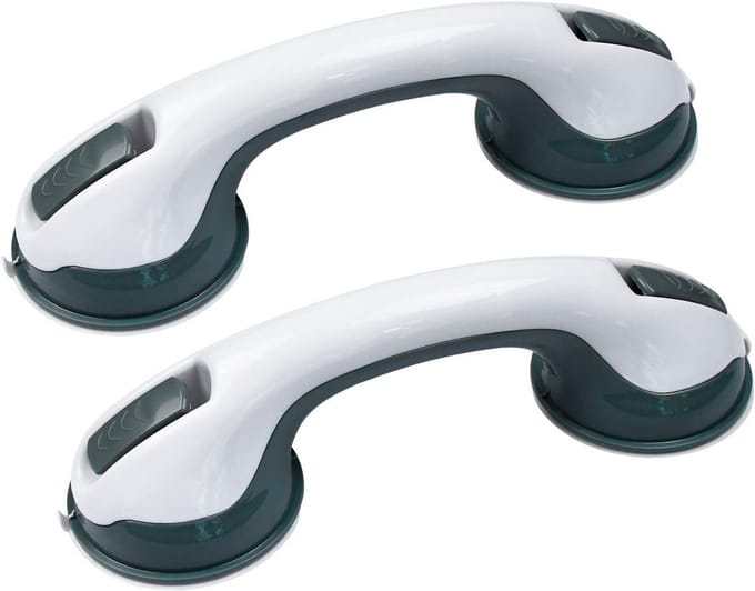 Set van 2 Antislip Douche Handgrepen met Zuignap - Veiligheidshulp voor Douche en Toilet
