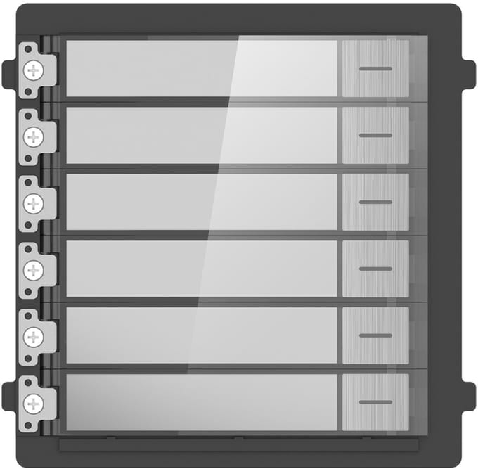 Hikvision DS-KD-KK, module, 6x beldrukker