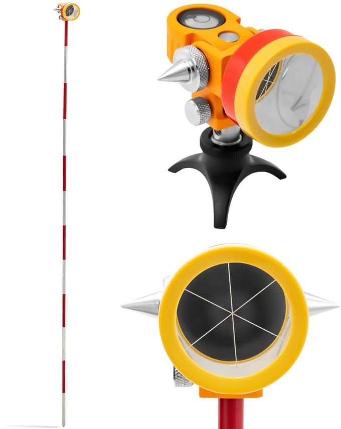 Miniprisma met staaf en voet - Ø 3,6 cm - zilvercoating - Steinberg Systems