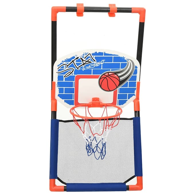 vidaXL - Kinderbasketbalset - multifunctioneel - grond - en - muur