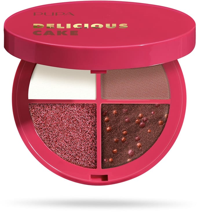 PUPA Milano Delicious Cake Palette oogschaduw 002 Cherry Chocolate Cake 7,2 g Mat, Metallic, Satijn