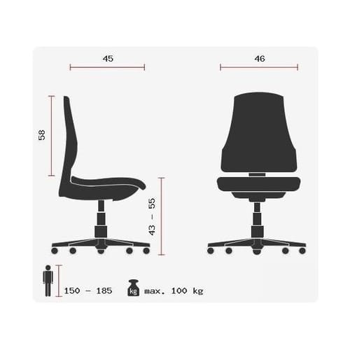 WELLPOINT 10 - Thuisgebruik bureaustoel Blauw Stof