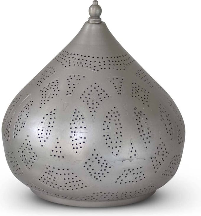 Safaary - Oosterse Tafellamp Aniya Nikkel Goud Ø 26 x 27cm