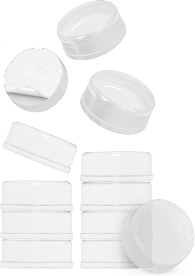 Transparante Deurstoppers – 12 Stuks Zelfklevend, 12 x 3 mm Elastische Rubber Pads voor Muren en Glas