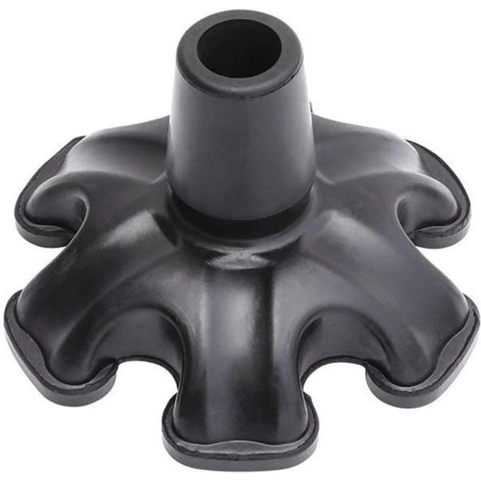 NOUVEAU Embout de canne de marche à 6 pieds Léger Axe 3/4 pouce Bâton de marche Pied en caoutchouc black