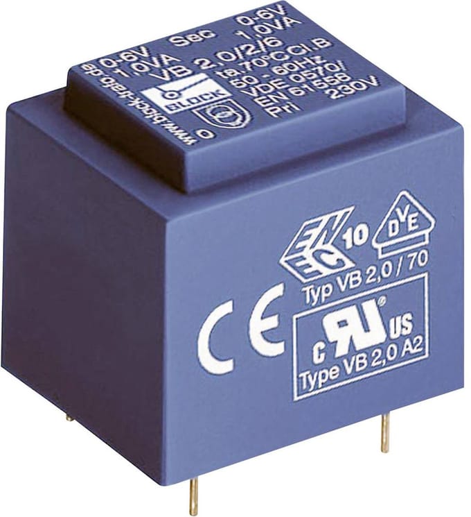 BLOCK VB 1,0/1/24 Printtransformator 1 x 230 V 1 x 24 V/AC 1 VA 41 mA