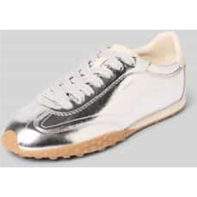 Sneakers van echt leer in glanzende look model 'Bridge'