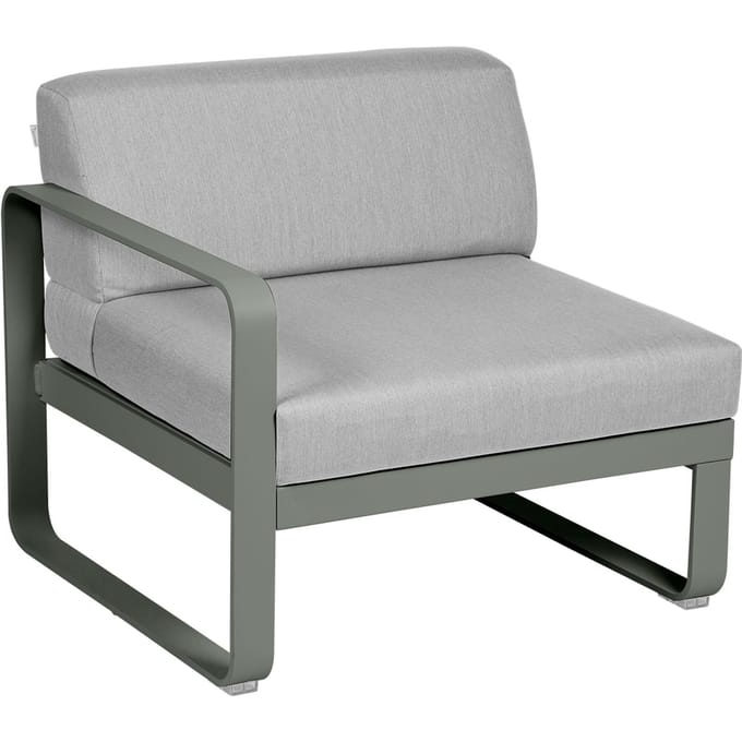 Fermob BELLEVIE Fauteuil Module links - 48 rozemarijn mat - 79 Flanelgrijs