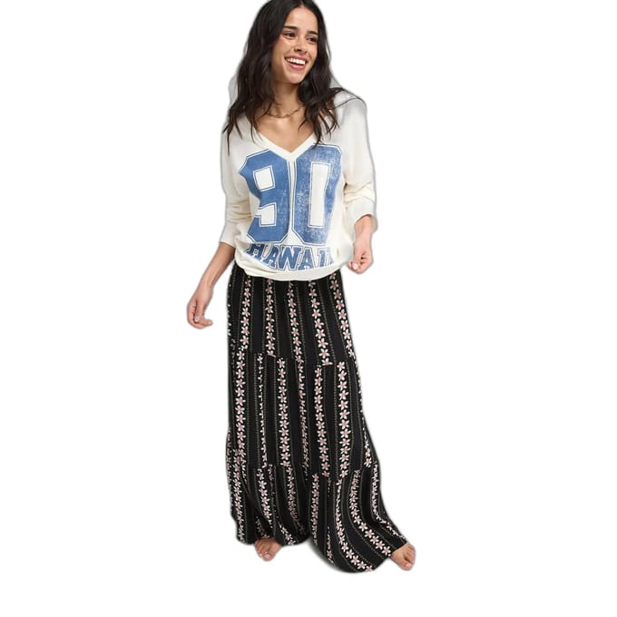 Roxy Sweetwater Crepe Maxi Rok zwart