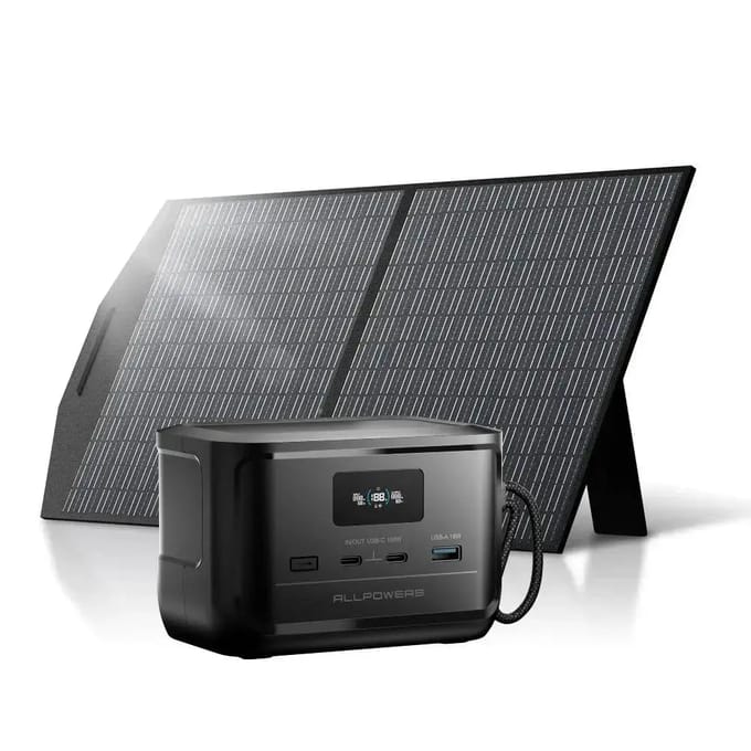ALLPOWERS SOLAX P100 DC Solar Generator + SP027 100W Solar Panel - SOLAX P100 +SP027  Solar Panel 100W