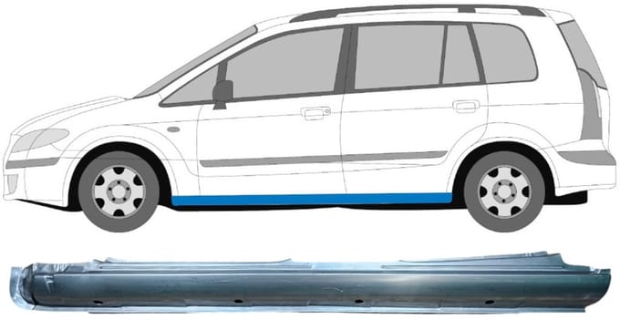 Volledige dorpel voor Mazda Premacy 1999-2005 / Links