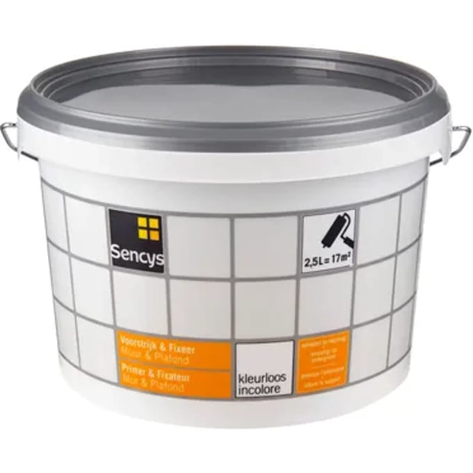 Sencys Voorstrijk En Fixeer Primer - Muur En Plafond - Kleurloos - 2,5l