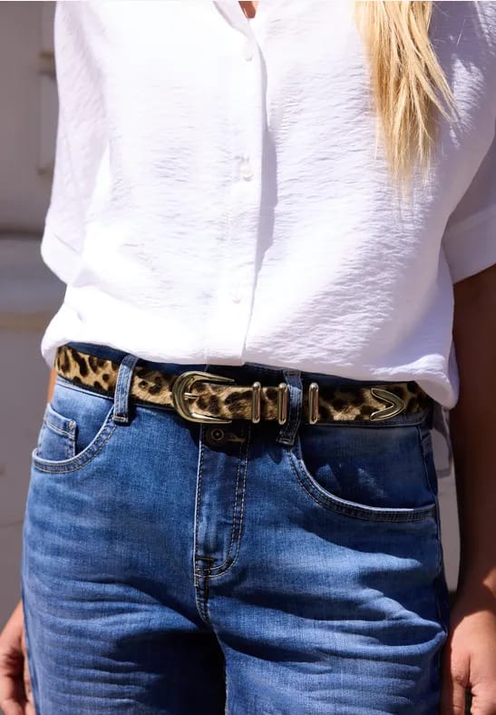 Riem met luipaardprint