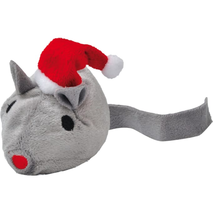 Aumüller katten speelkussen Baldi muis met kerstmuts