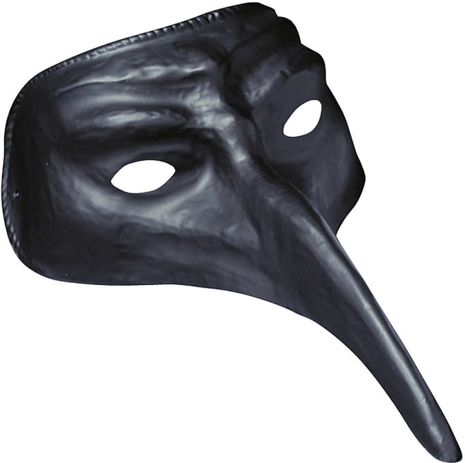 WIDMANN - Masker met lange neus zwart voor volwassenen