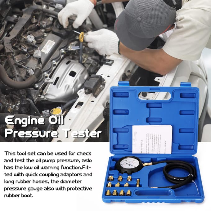 VT01052 12 stuks Motoroliedrukmeter Diagnostisch Testgereedschap Cilindermeter Compressiemeter veelkleurig