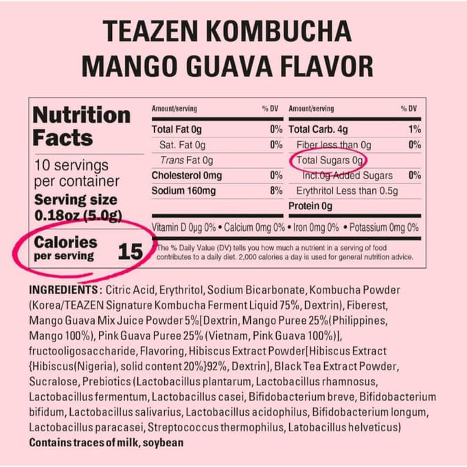 [TEAZEN] Kombucha Thee Mango Guava #30EA
