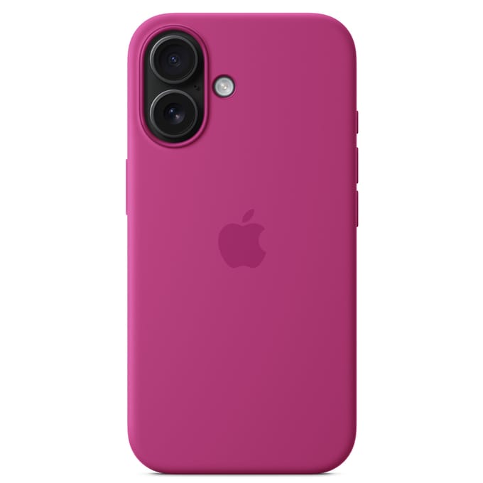 Apple Silicone Backcover MagSafe voor de Apple iPhone 16 - Fuchsia