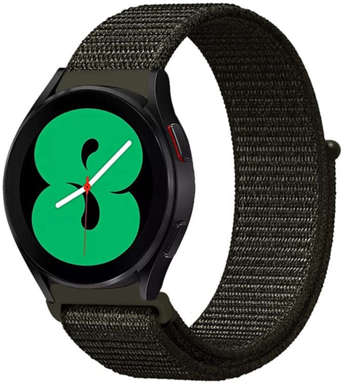 By Qubix - Sport Loop nylon bandje - Leger groen - geschikt voor Huawei Watch 5 - 46mm