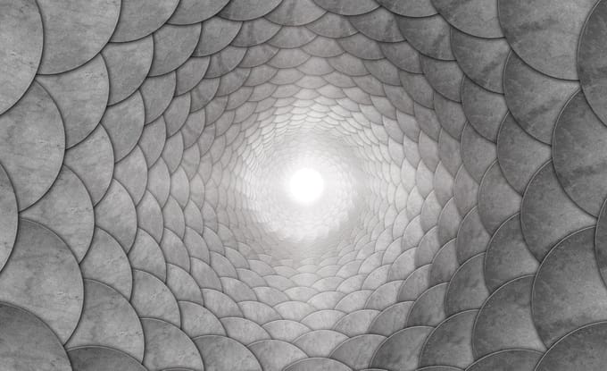Grey Spiral Photo Wallcovering