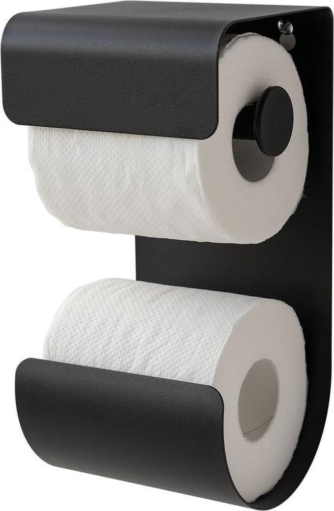 Sealskin Brix - WC rolhouder - Toiletrolhouder - Reserverolhouder - Zwart
