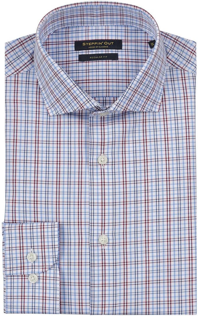 Steppin' Out Overhemd Ruiten Blauw Rood - Maat 3XL - Heren
