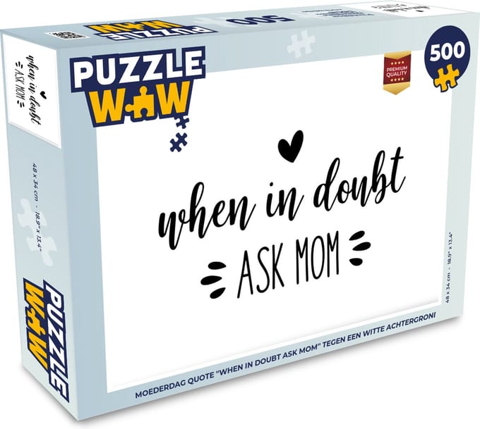 Puzzel Moederdag - Slim - Quote - Legpuzzel - Puzzel 500 stukjes