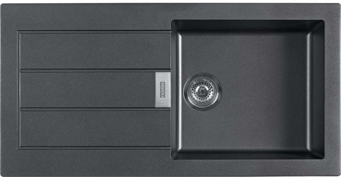 Franke Sirius 2.0 - Tectonite spoelbak S2D 611-100, 100x50 cm, zwart 143.0613.661