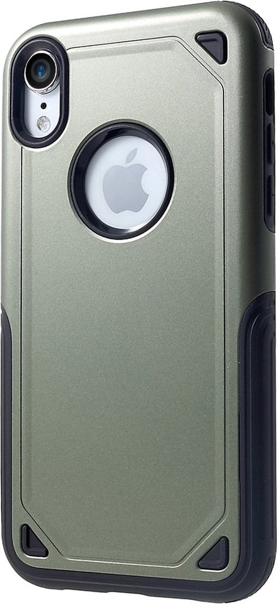 Peachy ProArmor protection hoesje bescherming geschikt voor iPhone XR case - Groen army