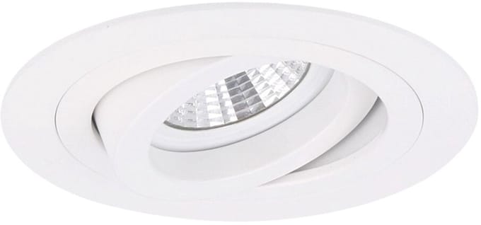 Modena - Inbouwspot Wit Rond - Kantelbaar - 1 Lichtpunt - Ø 92mm