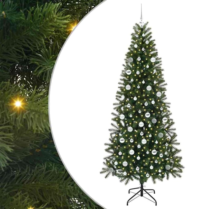 vidaXL Kunstkerstboom Groen 210 cm PE en PVC