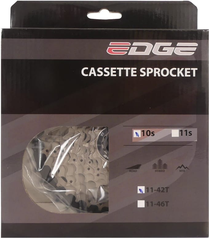 Cassette 10 speed Edge CSM6010 11-42T - zilver/zwart
