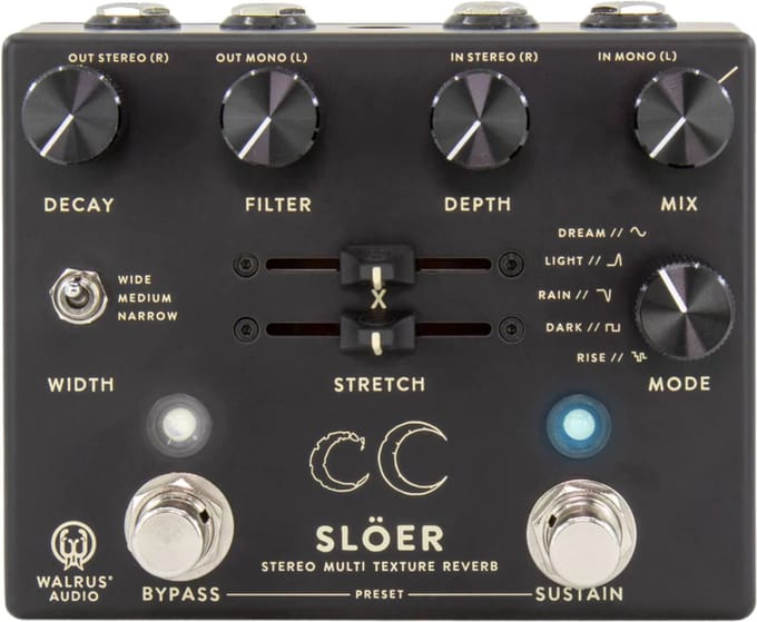 Walrus Audio Slöer Stereo Ambient Reverb Black - Effect-unit voor gitaren