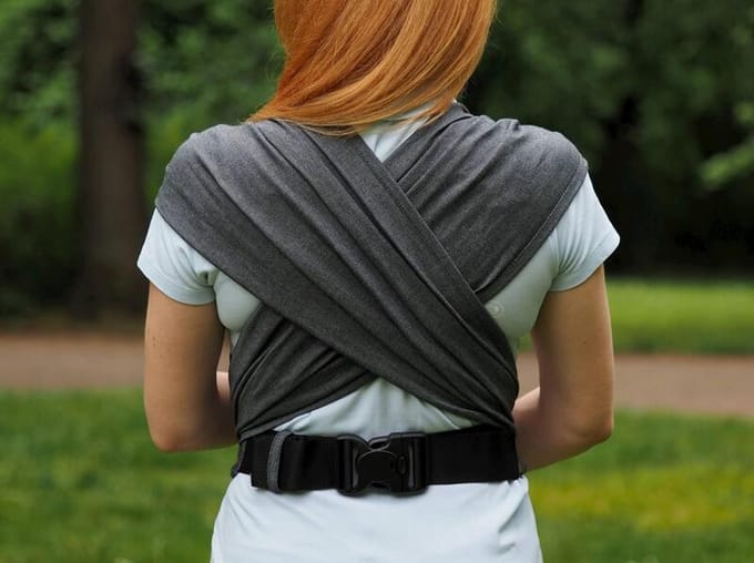 Storchenwiege Baby Wrap Draagzak Graphit