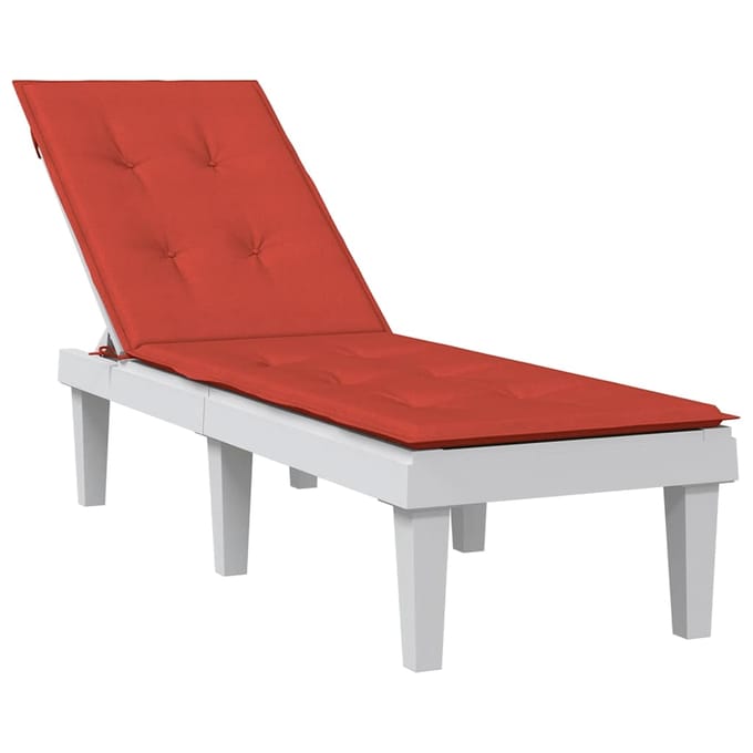 vidaXL - Terrasstoelkussen - (75+105) - x - 50 - x - 4 - cm - stof - gemêleerd - rood