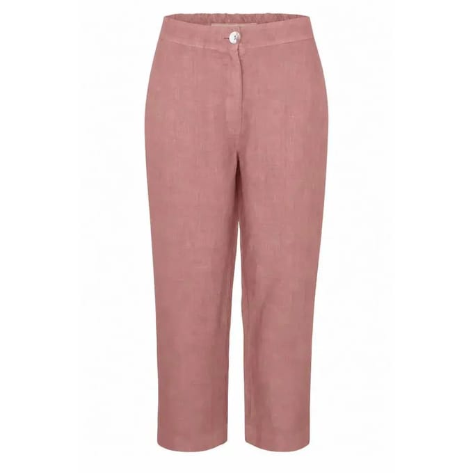 Linnen curve broek voor vrouw Haris Cotton