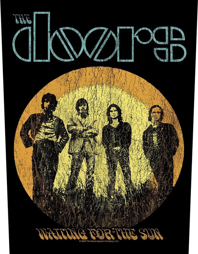 The Doors - Waiting For The Sun Rugpatch - Zwart/Geel