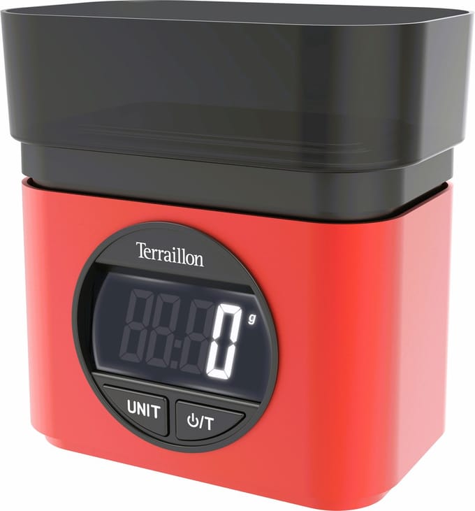 Terraillon BA22 Mythic rood - retro weegschaal incl schaal